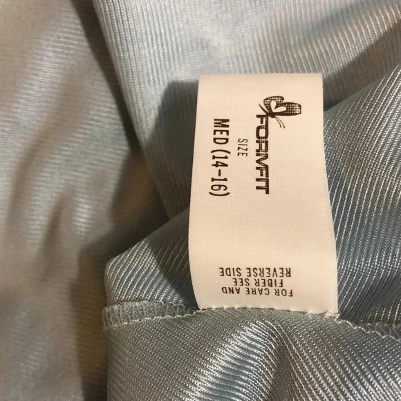 FORMFIT VINTAGE LINGERIE LONG NIGHT GOWN BLUE SLEEVELESS V NECK PLUS SIZE 14/16 - Picture 5 of 8